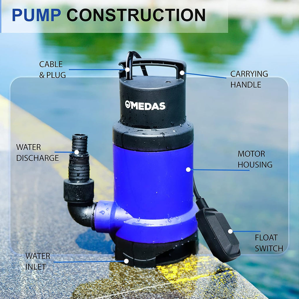 2 Pack 750W Submersible Dirty Water Pump with Float Switch D40894