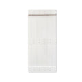 White Stained 2 Panel Solid Knotty Pine Wood Barn Door U3725