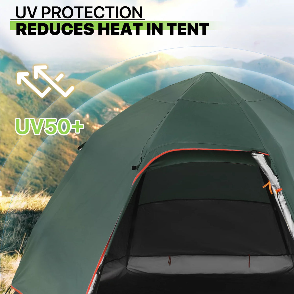 Waterproof 4 Person Dome Camping Tent T5922