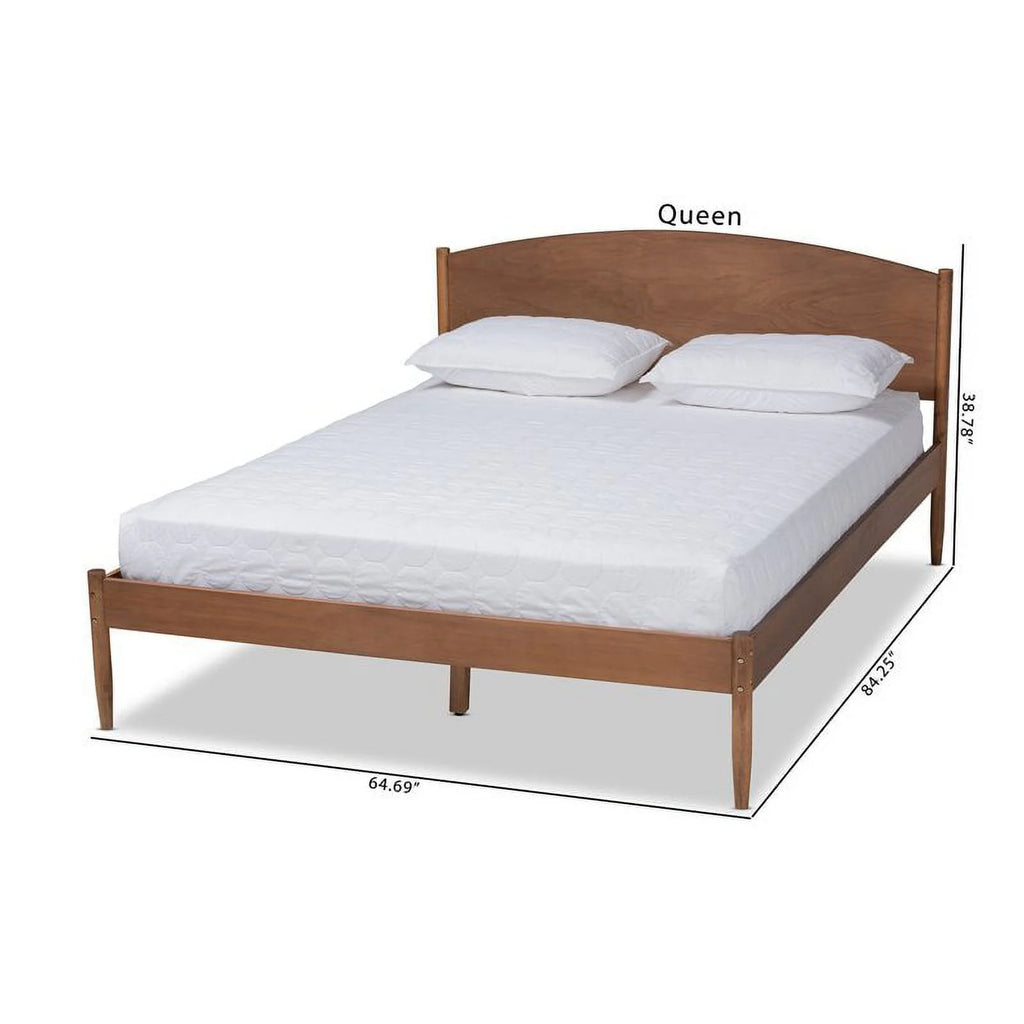 Full Size Ash Brown Wood Platform Bed Z5356