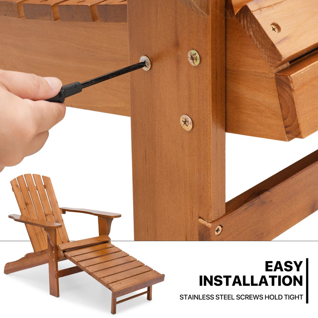 Set of 3 Adirondack Chairs with Side Table T53637