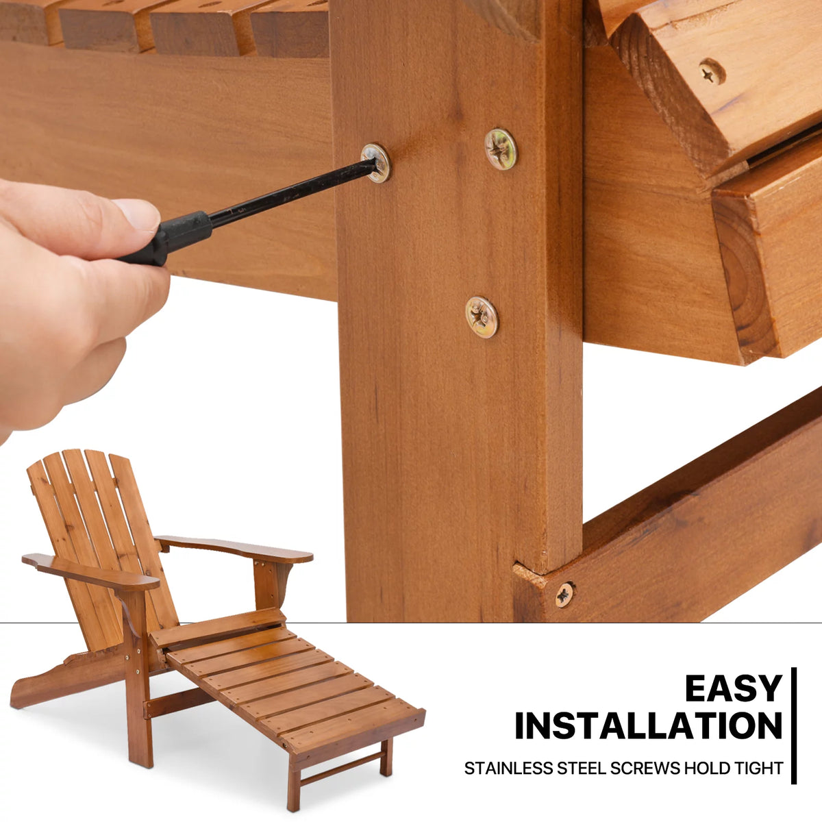 Set of 3 Adirondack Chairs with Side Table T53637