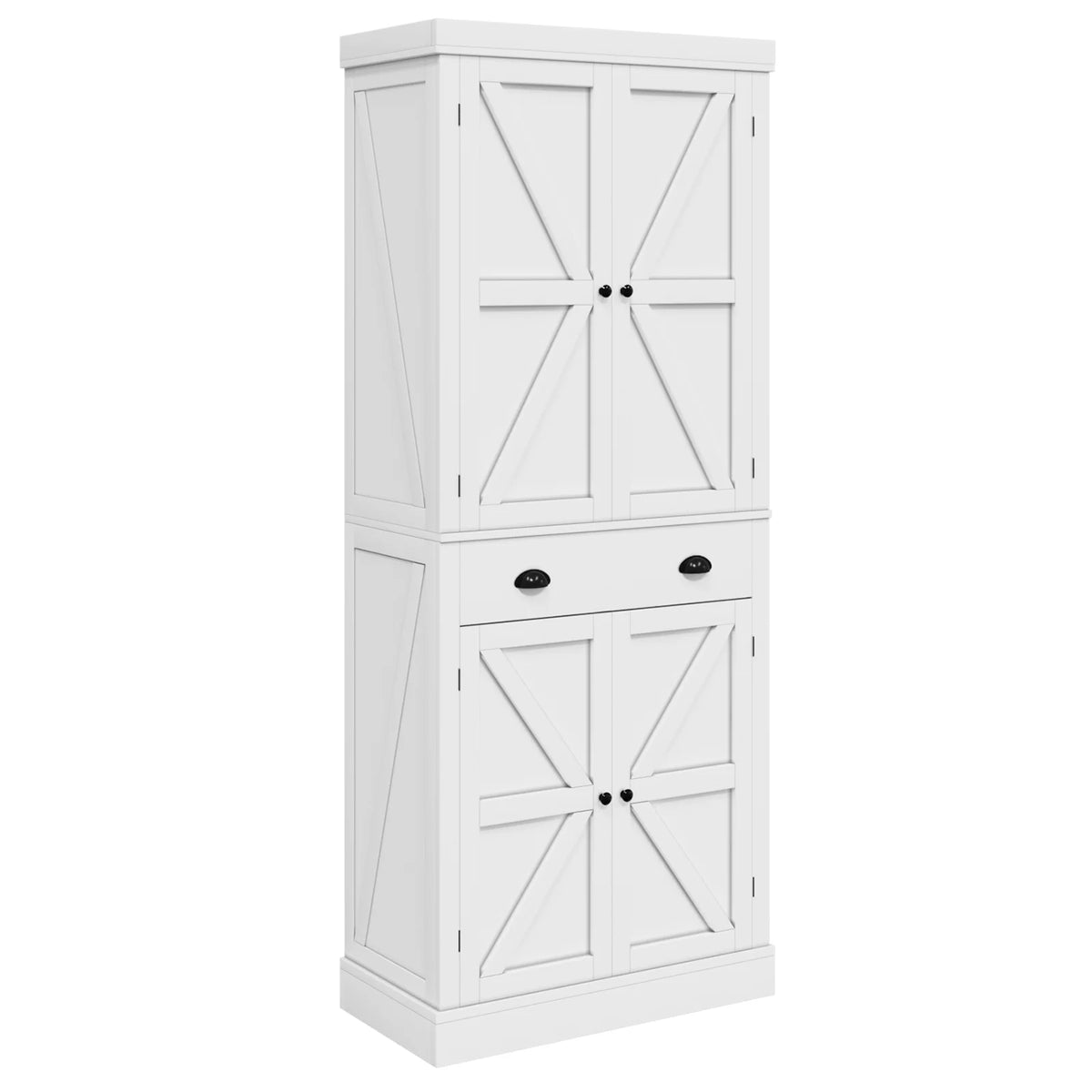 72" White Pantry Storage Cabinet D4118