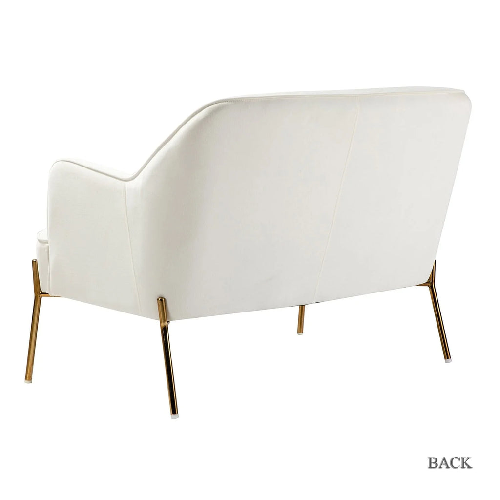 43" Velvet Loveseat Sofa with Metal Legs R3712