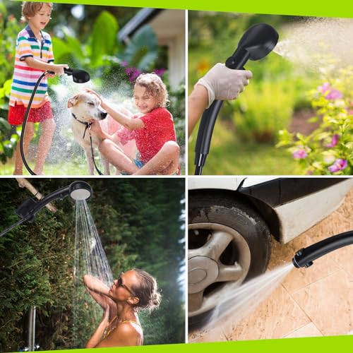 Portable Camping Shower with LED Display, 4 Spray Modes, IPX7 Waterproof D937