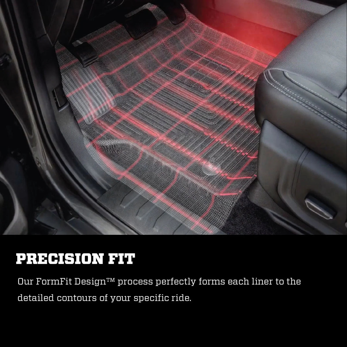 Black Front Row Floor Liners for 2016-2017 Toyota Tacoma N5942