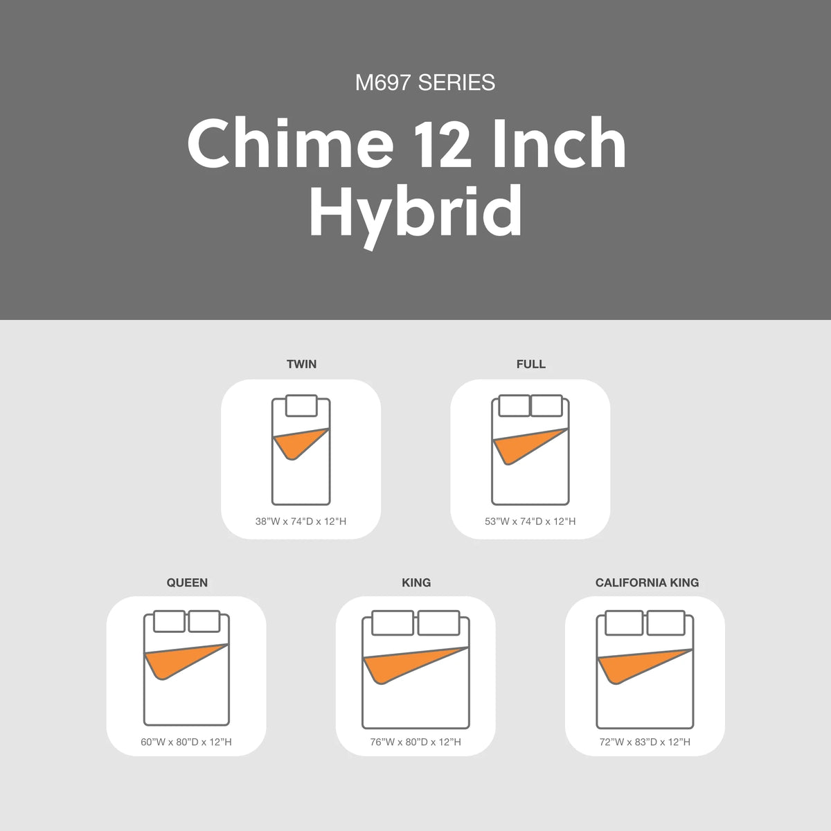 12 Inch Hybrid Full Mattress in a Box K2974