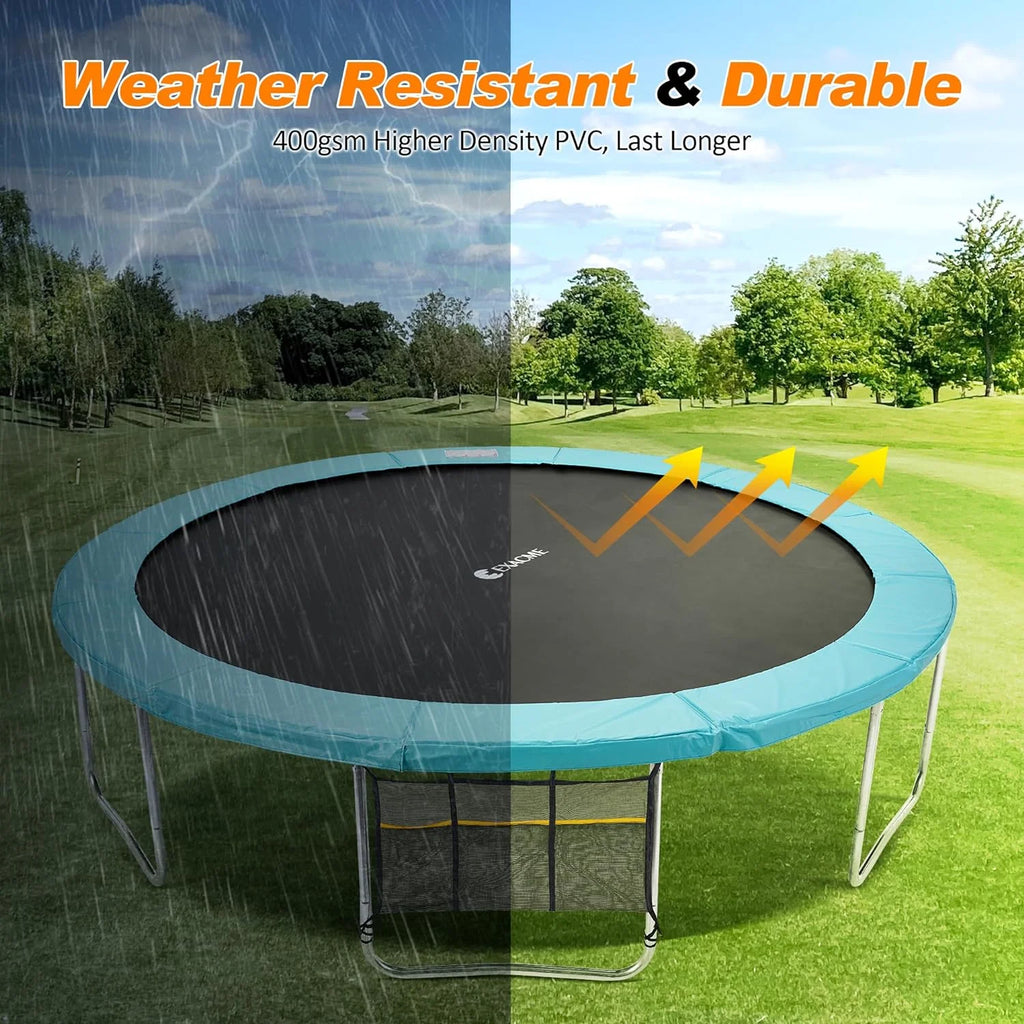 Trampoline Pad With Opening, 0.8" Thick Foam, Replacement Safety Spring Cover, Extra Storage Bag K22025