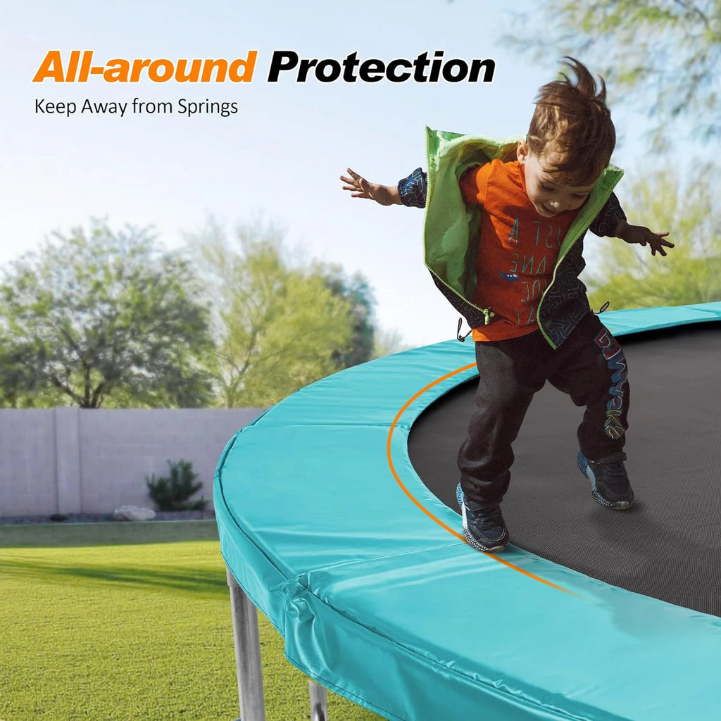 Trampoline Pad With Opening, 0.8" Thick Foam, Replacement Safety Spring Cover, Extra Storage Bag K22025