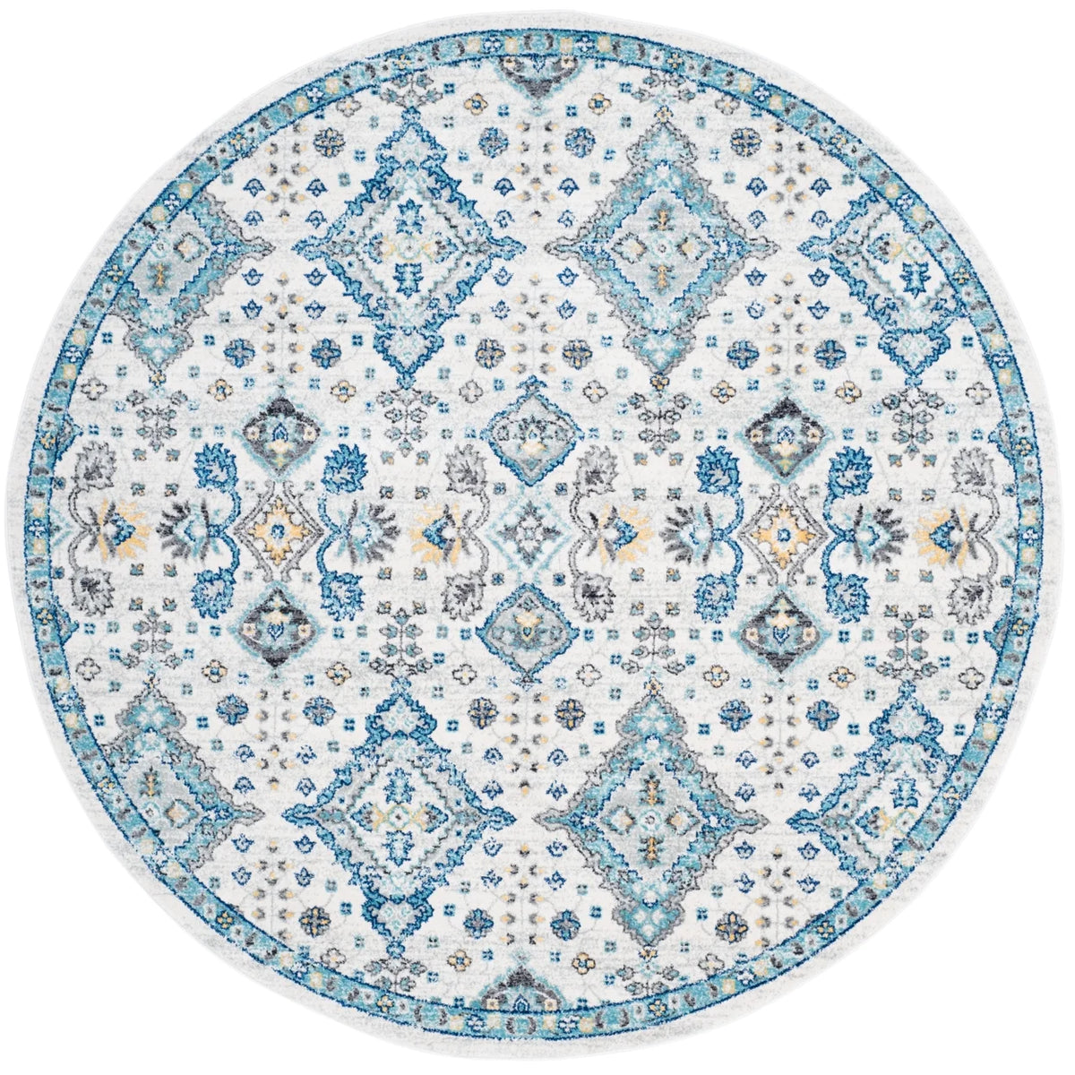 Ivory Light Blue 10' x 14' Area Rug T627