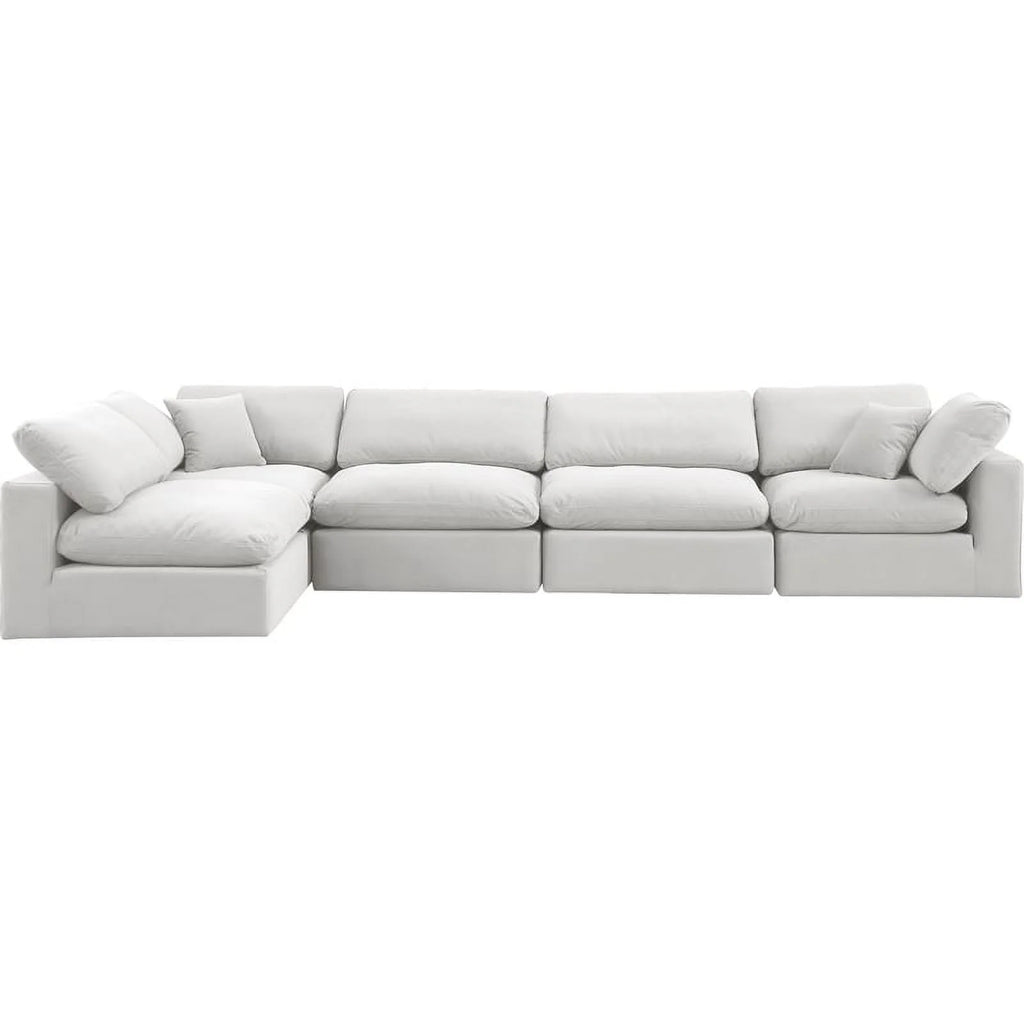 Cream Velvet Modular Sectional O848567