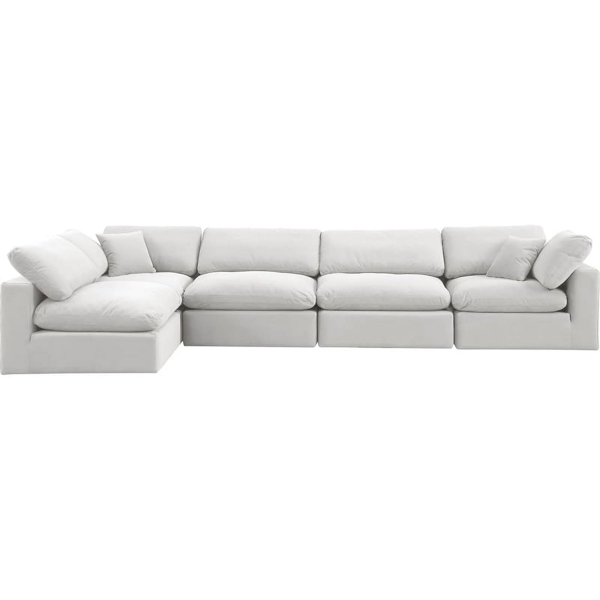 Cream Velvet Modular Sectional O848567