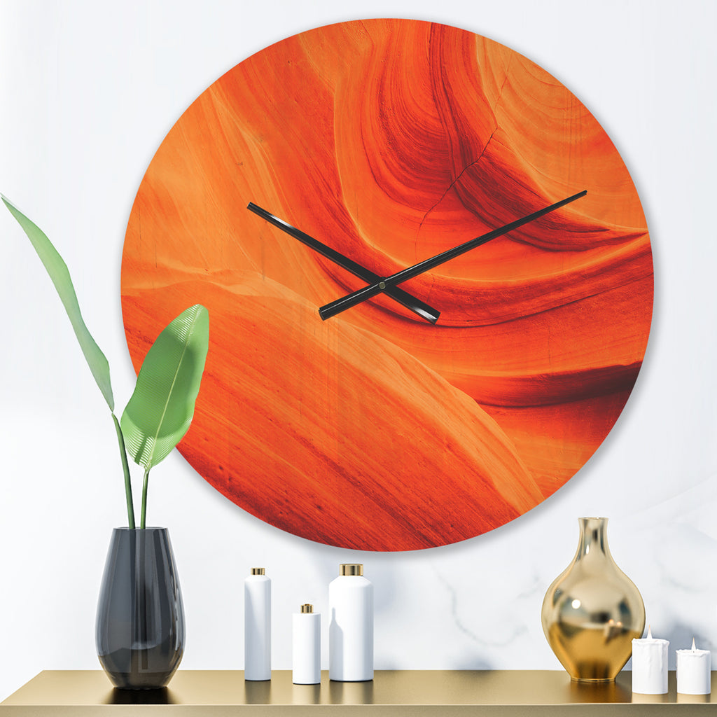 Orange Upper Antelope Canyon Landscape Wood Wall Clock O8507