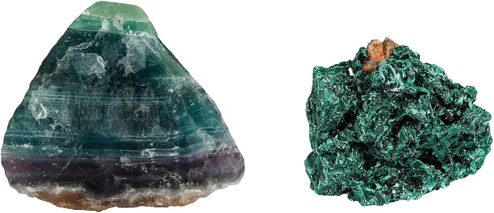 Natural Raw Green & Malachite Raw Stone Crystal Mineral Specimen S98531