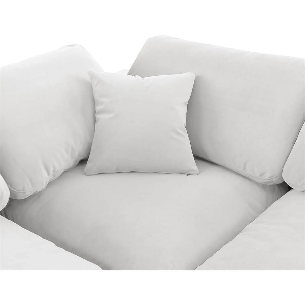 Cream Velvet Modular Sectional O848567
