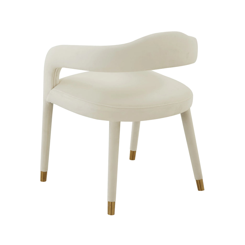 Cream Velvet Dining Chair B938