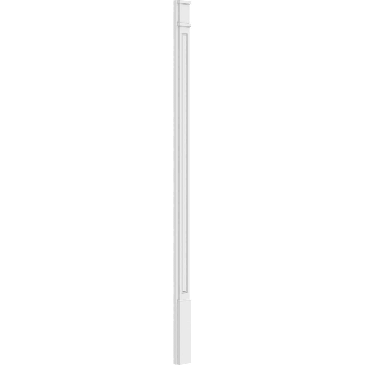 Raised Panel PVC Pilaster with Decorative Capital & Base (Pair) F3411