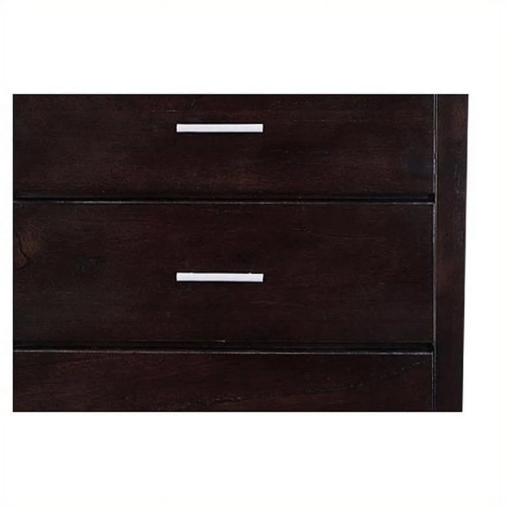Contemporary 5-Drawer Solid Wood Chest in Dark Espresso S38834