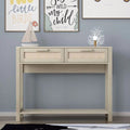 39.4" Rattan Console Table with 2 Drawers Wood Narrow H21915