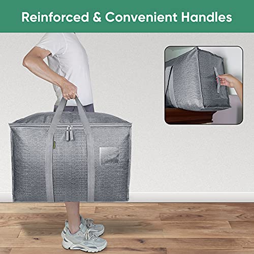 28 Gallon White Storage Totes with Reinforced Handles, 8 Pack T196476
