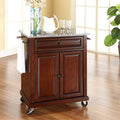 Solid Granite Top Portable Kitchen Cart O341