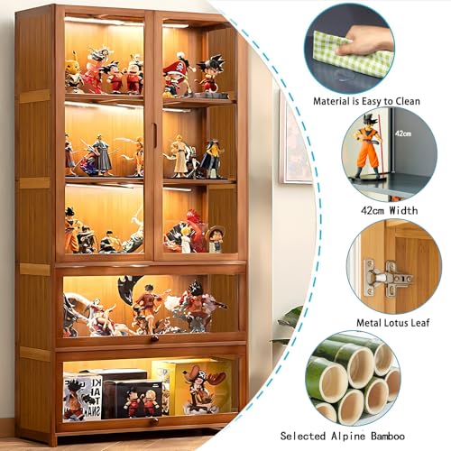 5 Tier Curio Display Cabinet with Acrylic Glass Door B1770