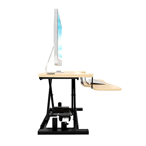 48 Inch Electric Height Adjustable Standing Desk Converter with Keyboard Tray K218467