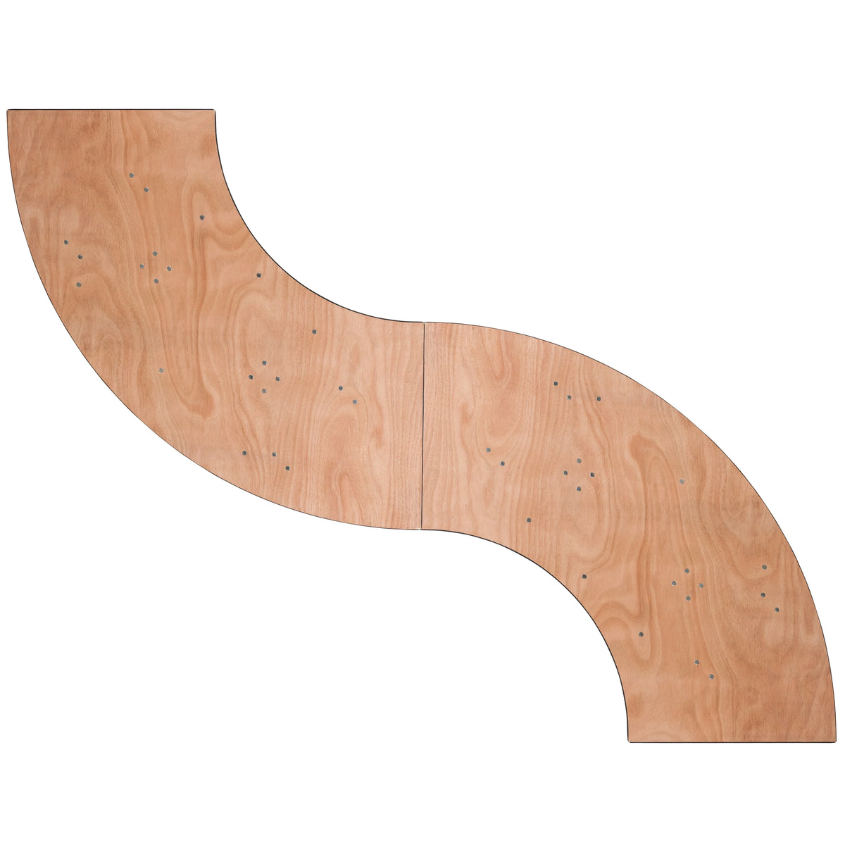 Serpentine Wood Folding Banquet Table O339