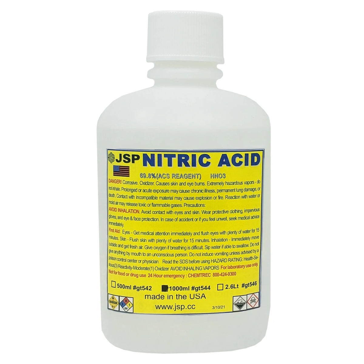 32oz Lab Grade Nitric Acid 69.8% E254335