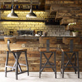 Amber Graphite Barstool with Back D93248