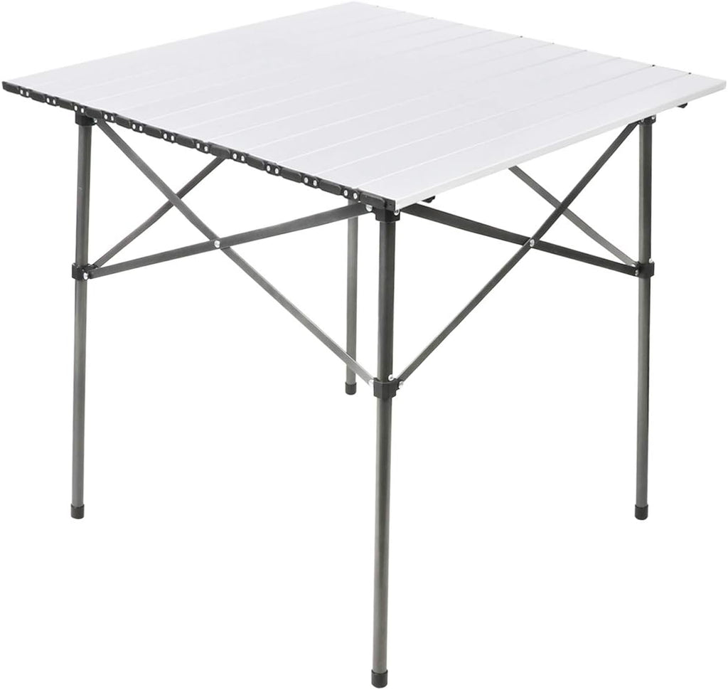 Lightweight Aluminum Folding Square Table with Carry Bag Y121972