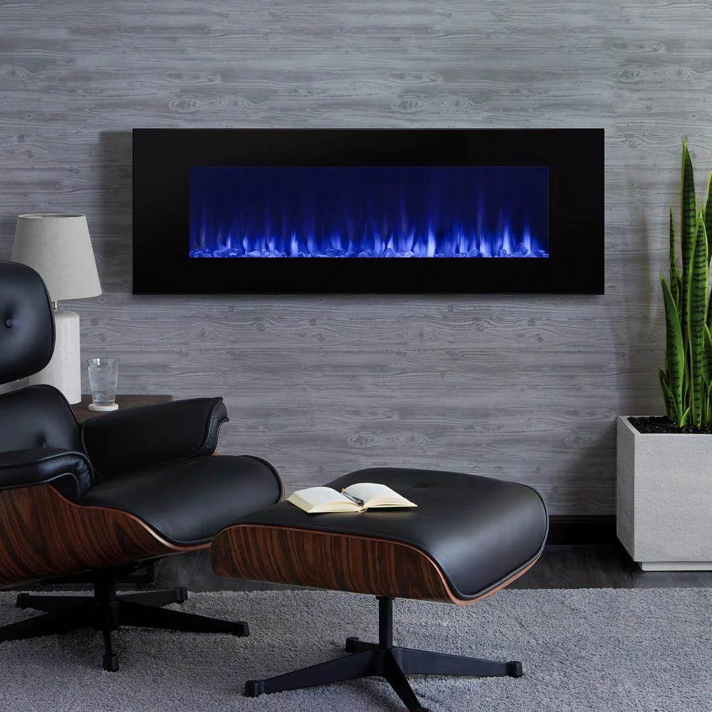 Black Wall Mounted Electric Fireplace B4156