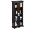 Black Wood Media Storage Tower Cabinet H399642