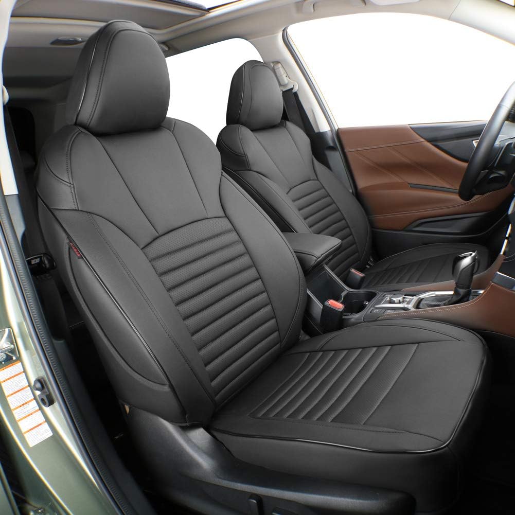 Custom Fit Full Set Car Seat Covers Leatherette Black L710322