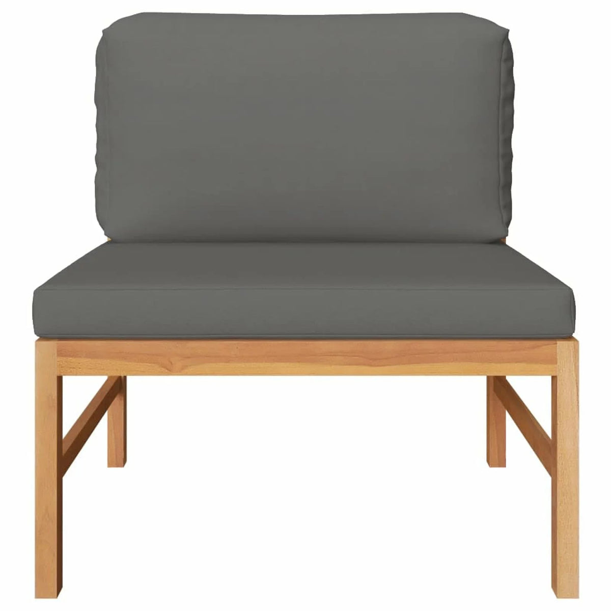 Dark Gray Cushions Solid Teak Wood Sofa P904530