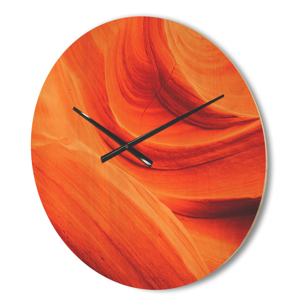 Orange Upper Antelope Canyon Landscape Wood Wall Clock O8507