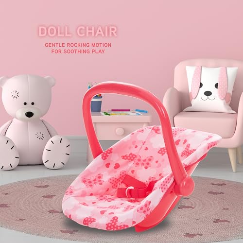 Baby Doll Stroller Bed and Seat Nursery Playset Accessories Furniture Set High Chair Diaper Bag Role Play Deluxe Set I93756