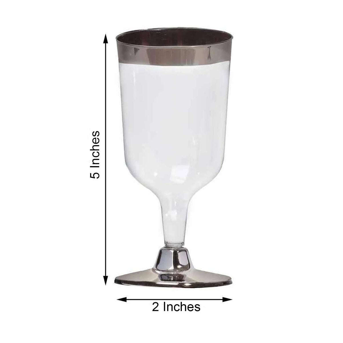 55 Pcs 6oz Disposable Plastic Wine Glass R2458