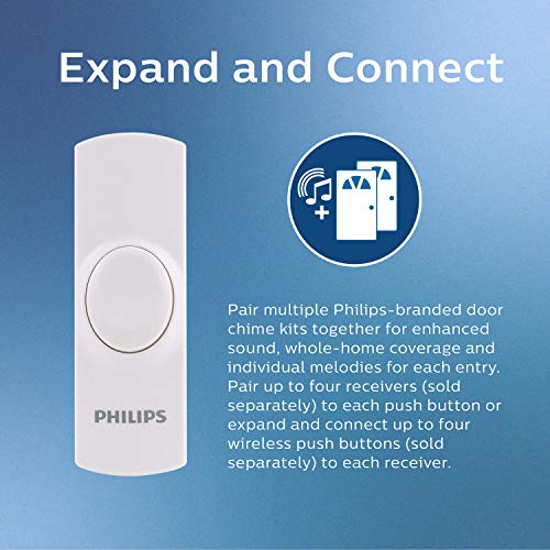 Wireless Doorbell Kit with 2 Push Buttons, White N27152