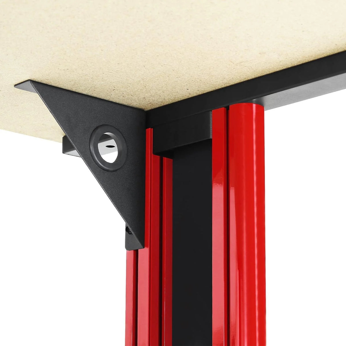 25" X 58" Black and Red Computer Desk I878580