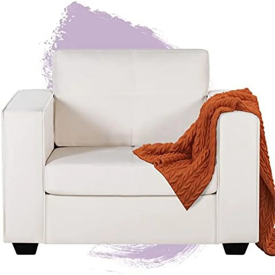 65" W Linen Fabric Sofa Couch with 2 USB Charging Ports and Wide Arms Q506
