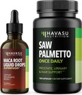 Organic Maca Root Liquid Drops & Saw Palmetto Capsules C136