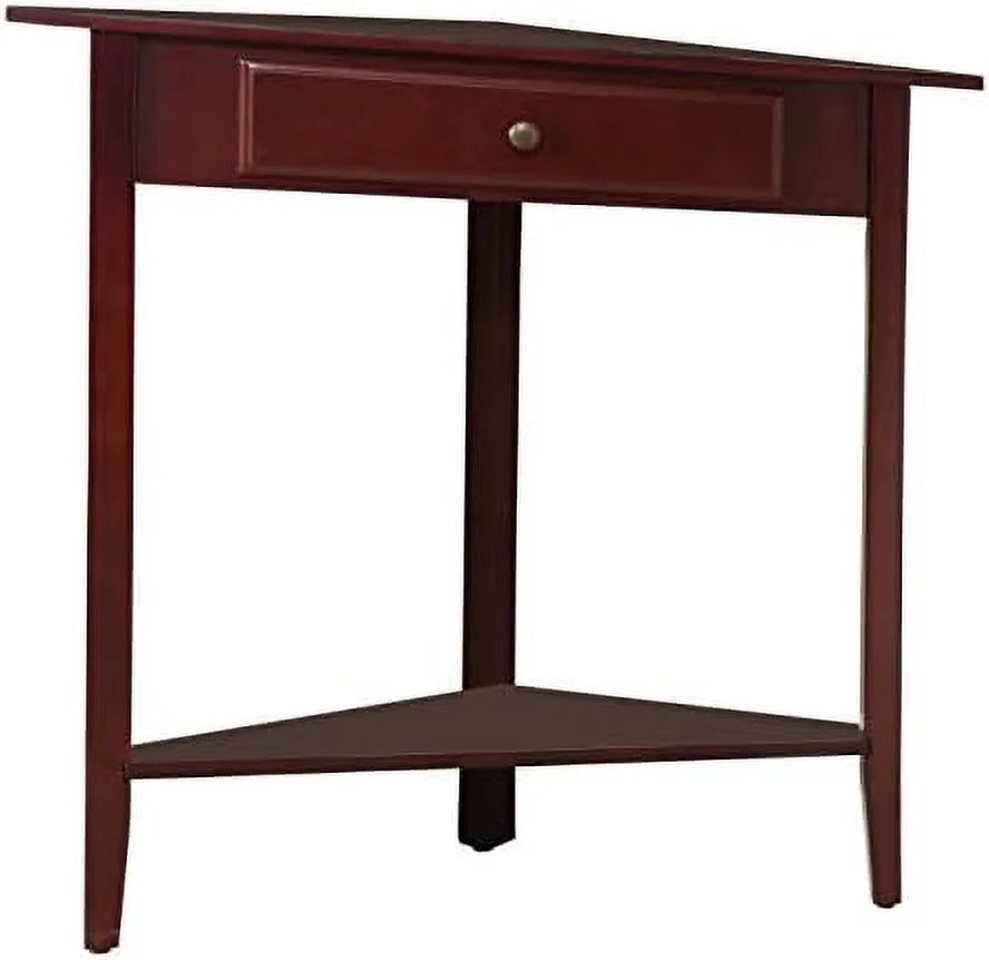 Wood Corner Sofa Accent Table With Drawer D882260