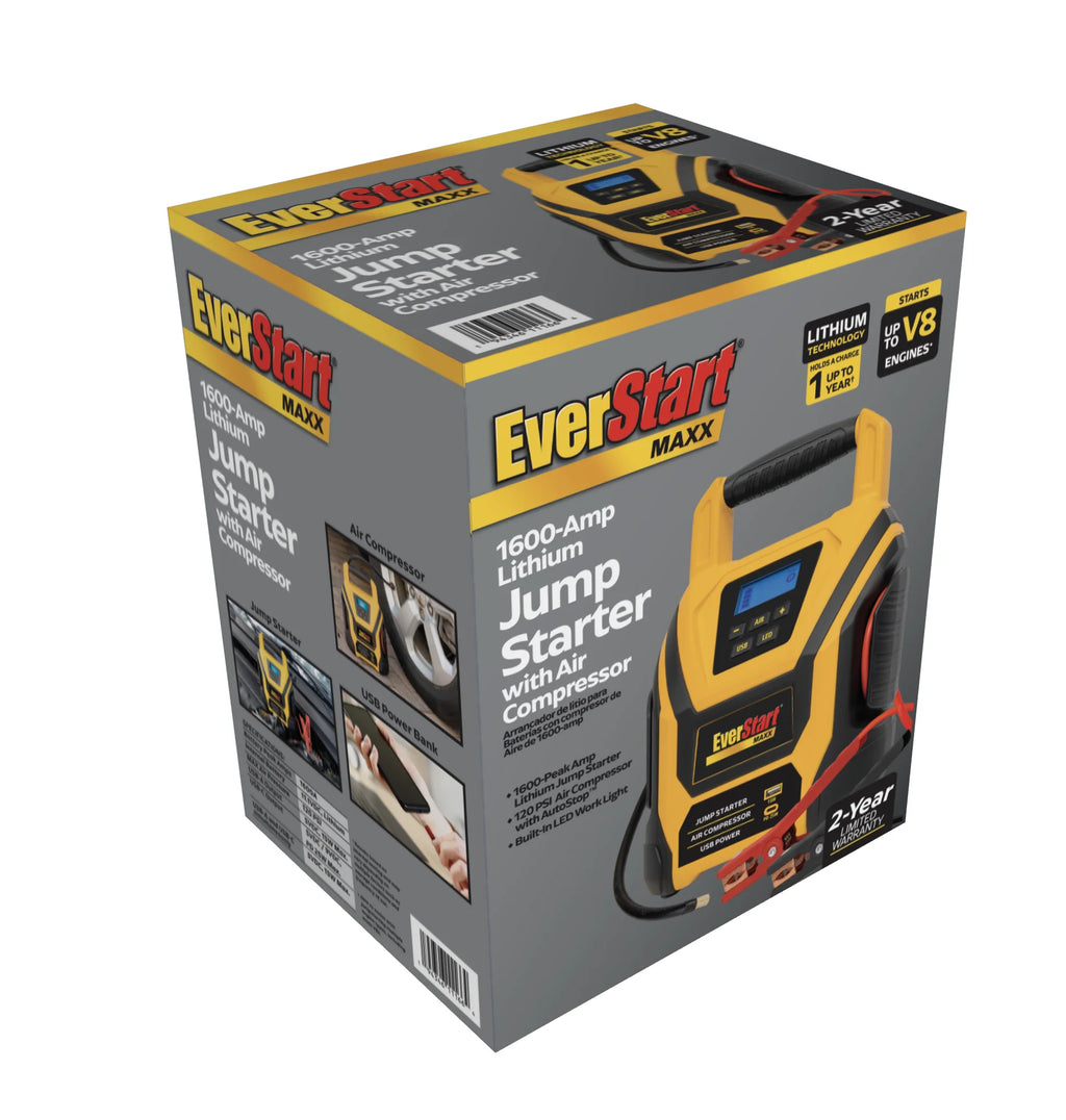 1600 Amp Lithium Jump Starter with Air Compressor I703