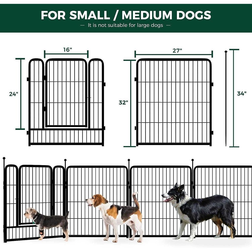 Dog Playpen Outdoor Panels with Doors J594