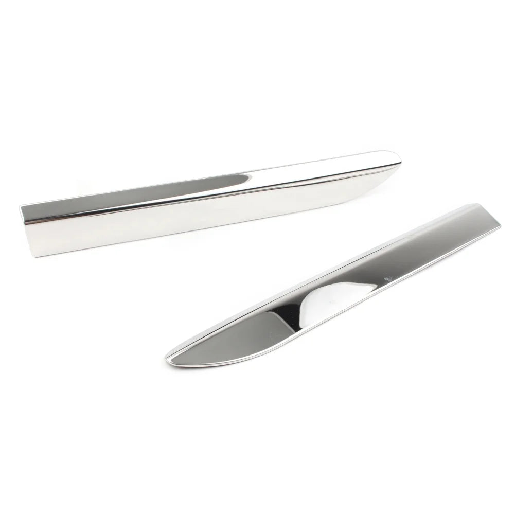 2Pcs Chrome Car Front Bumper Corner Protector Molding Cover Trim C27368