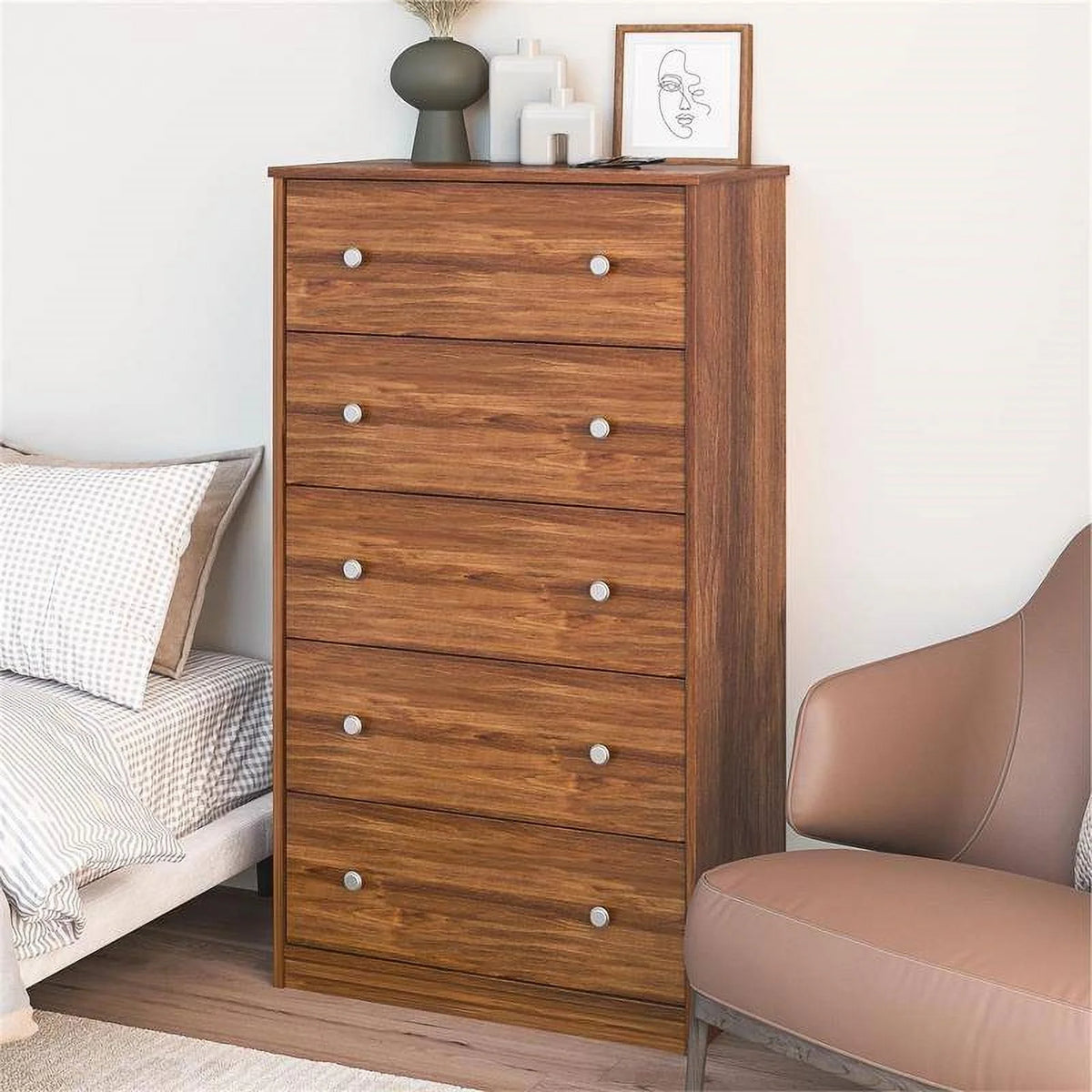 5 Drawer Wood Dresser O54708