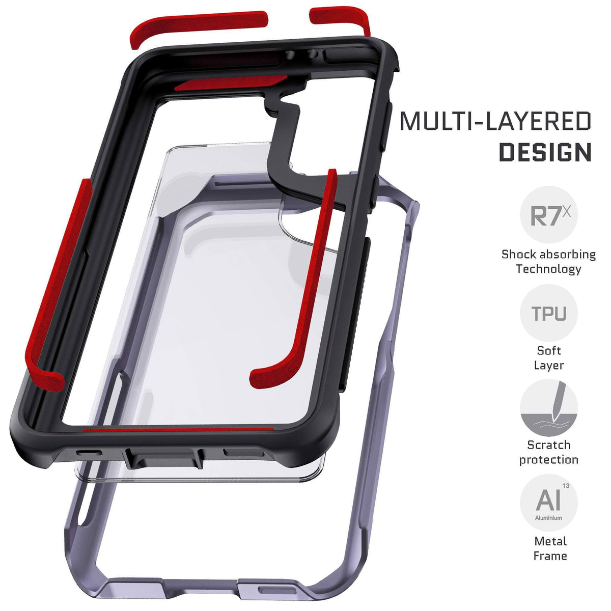 Violet Clear Metal Case C22228