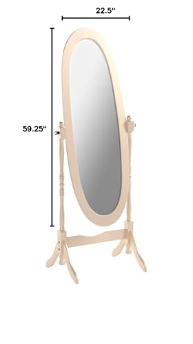 Cherry Finish Wood Cheval Mirror P225
