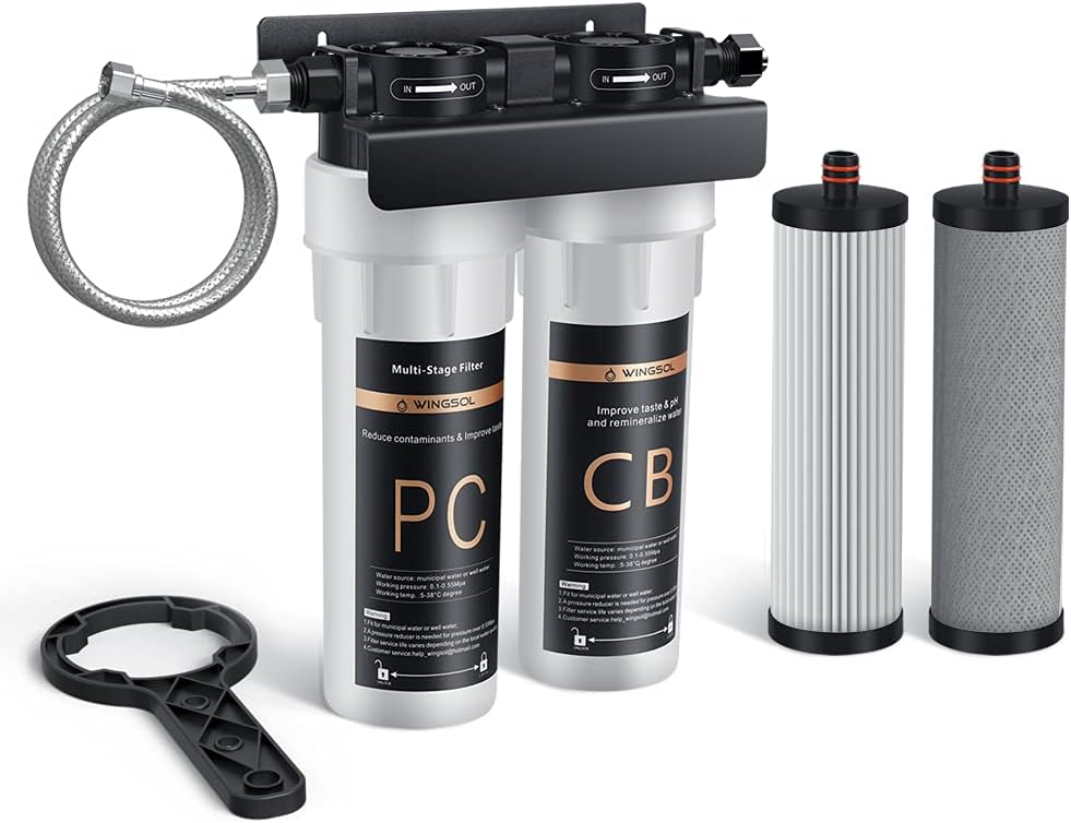 Under Sink Water Filter, NSF/ANSI 53&42, 2-Stage 6-Layer D3054